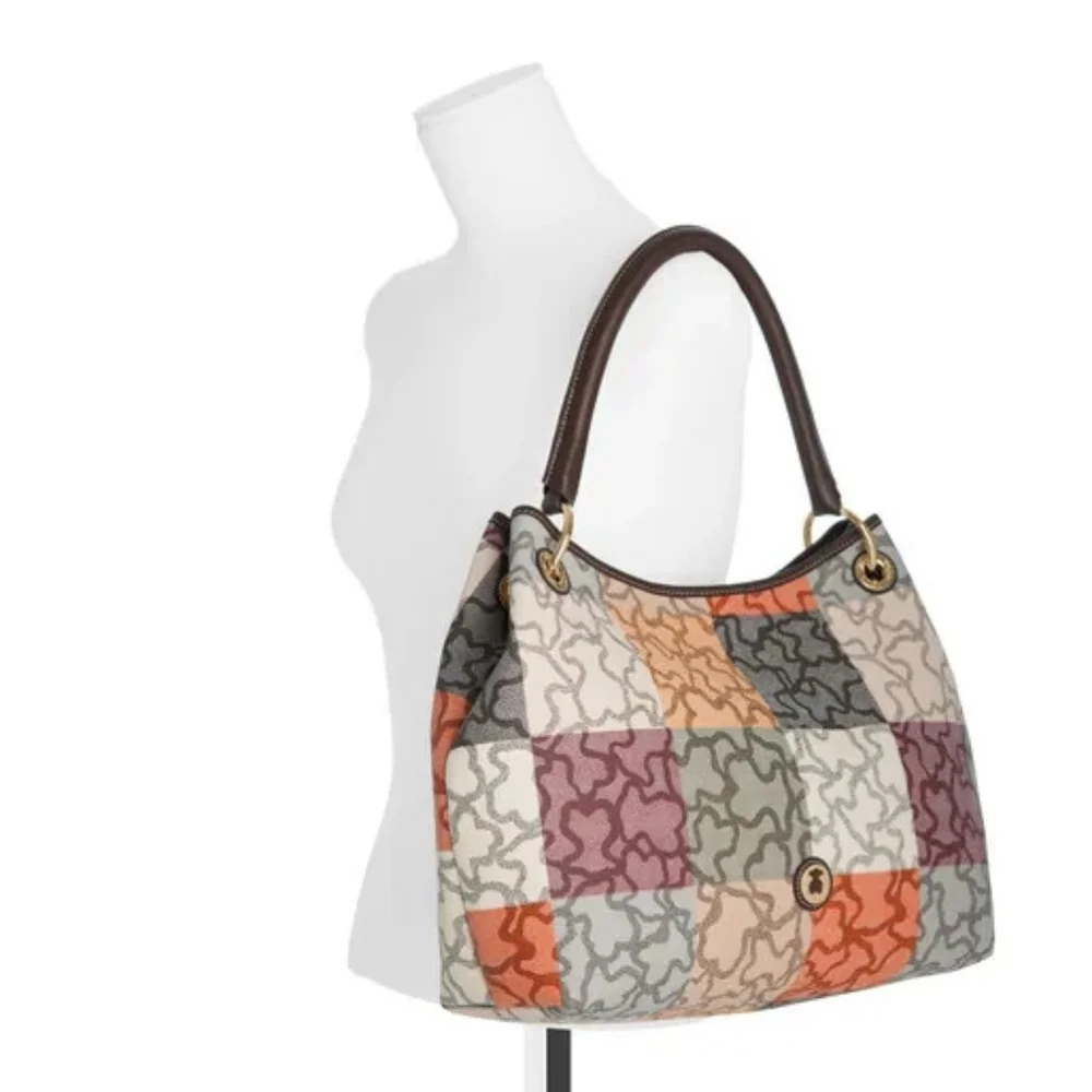 TOUS Kaos Cuadrados Orange Brown Colored One Shoulder Bag - Picture 17 of 17